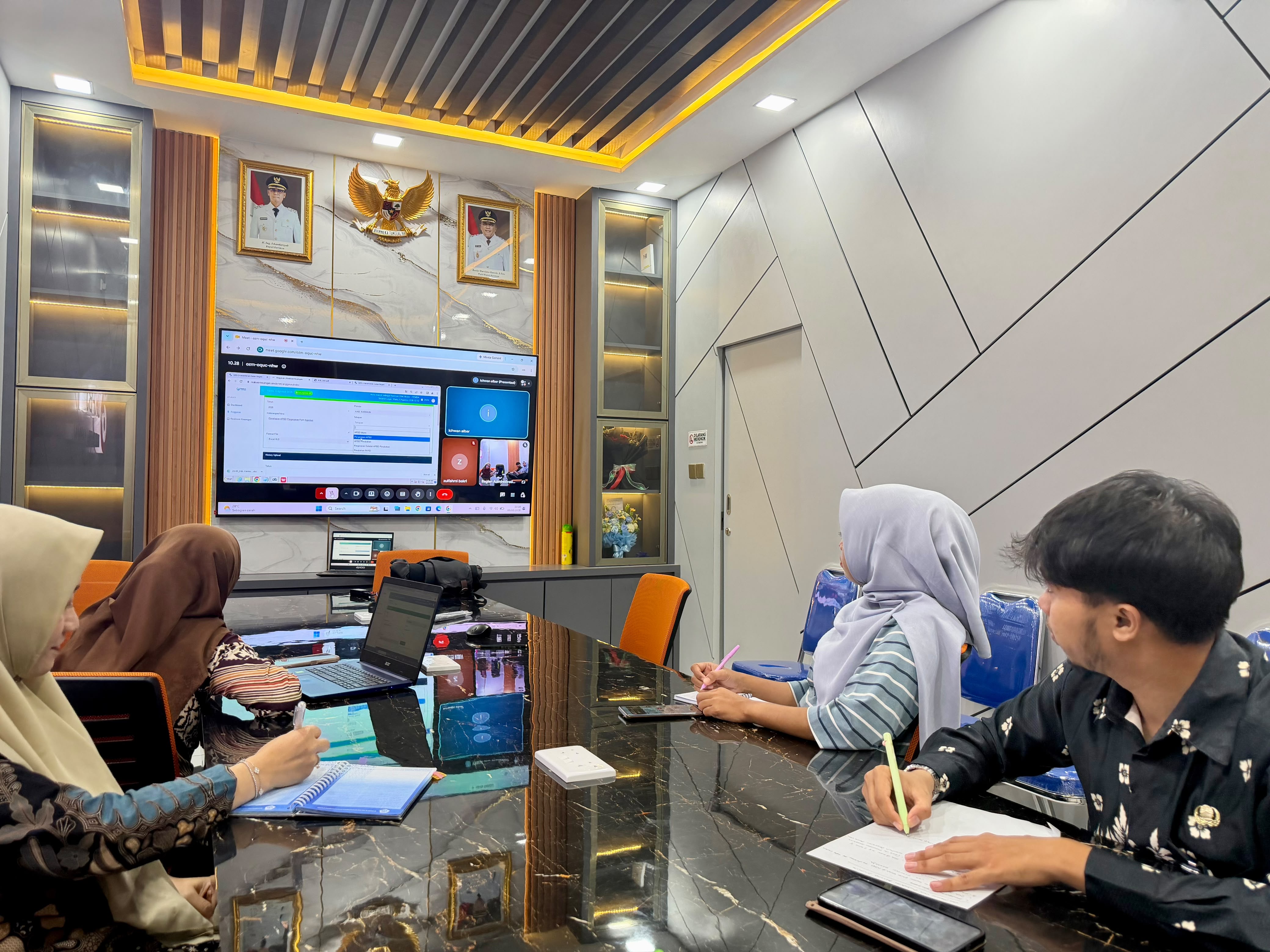 Bagian Administrasi Pembangunan Setda Karimun Ikuti Virtual Zoom Meeting Pembahasan Realisasi Keuangan SIMPERA Bersama PT Global Intermedia
